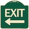 Signmission Exit with Left Arrow Heavy-Gauge Aluminum Architectural Sign, 18" H, 18" L, G-1818-24521 A-DES-G-1818-24521 - alternate 1